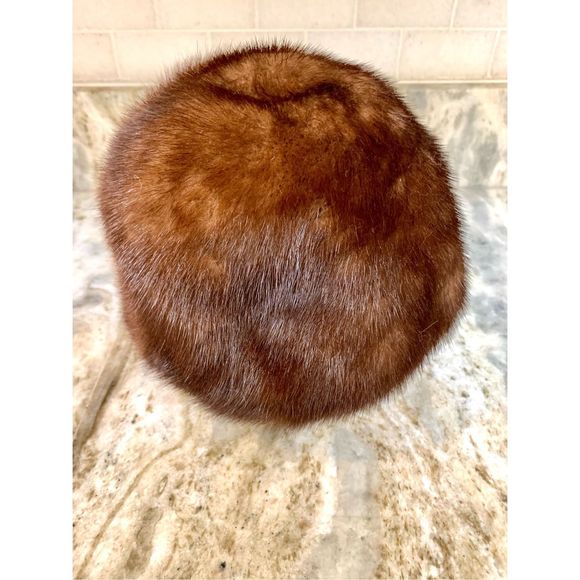 Vintage Mr D Brown Mink Pill Box Hat #mink #vintage - Picture 4 of 5